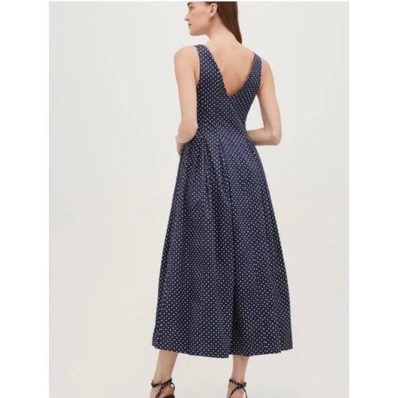 HILL HOUSE Sz XL Jacqueline Navy Polka Dot Dress NWT - Picture 10 of 11